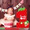 Strawberry 1st Birthday Piñata – Summer Berry Strawberry Party Game with Stick, Blindfold, Mask & Confetti for Girls’ Birthday, Baby Shower, or Strawberry-Themed Party